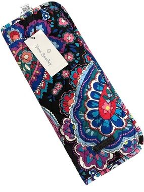 Vera Bradley Deep Night Paisley Flat Iron Curling Iron Cover NWT Travel